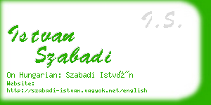 istvan szabadi business card